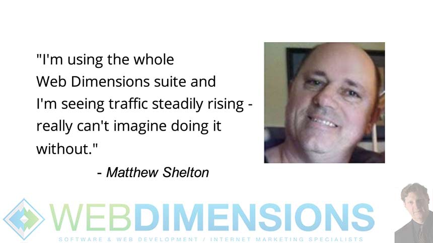 Matthew Shelton Testimonial for Hugh and Web Dimensions, Inc.